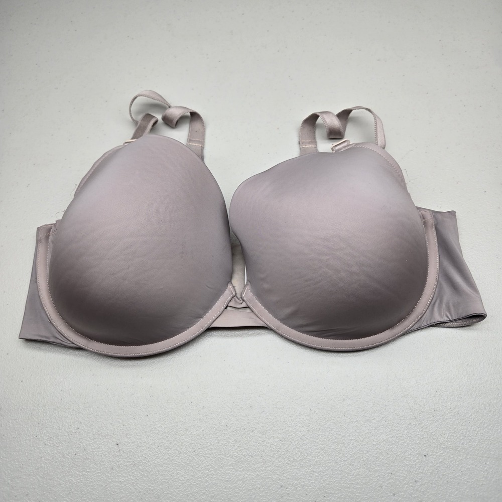 Torrid Curve Women Bra 40DDD Gray Lightly Lined Plunge Underwired READ